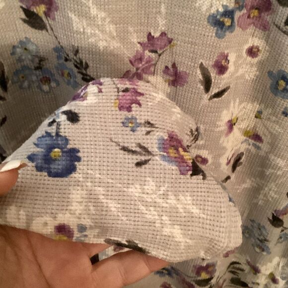 J. Jill Zinc Heirloom Diaries Waffle Thermal Top Sz 2X - Picture 3 of 7